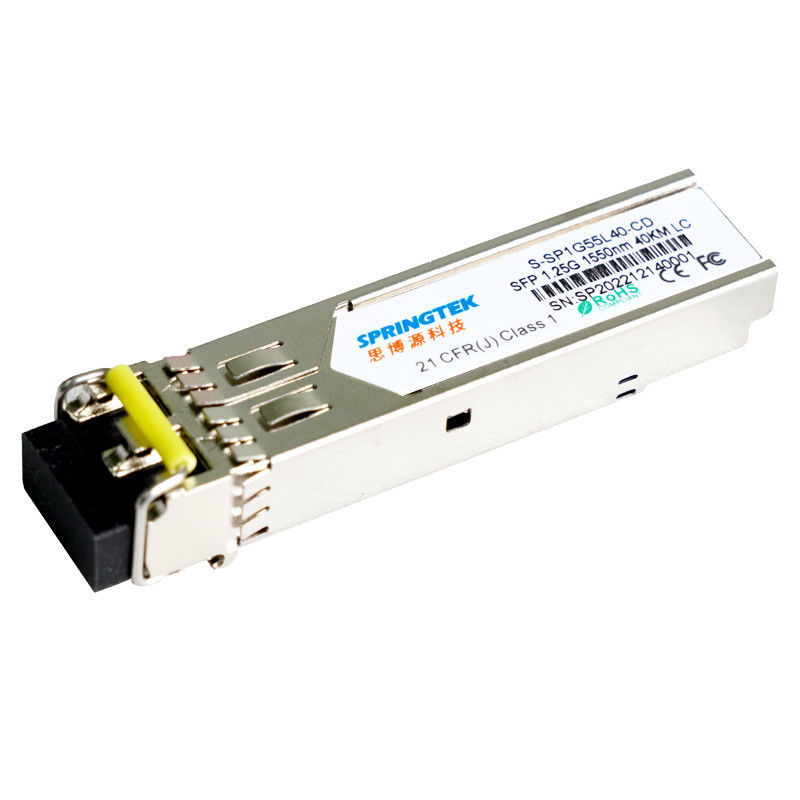 SFP 1.25G 1550nm 40km Modul Transceiver Optik LC SMF Dengan DDM Kompatibel Juniper