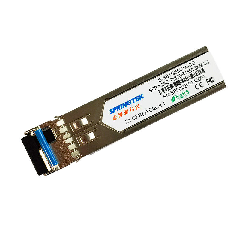 1.25G SFP 3km Modul Kompatibel BIDI TX1310nm / RX1550nm LC Dengan Modul Transceiver Optik DDM