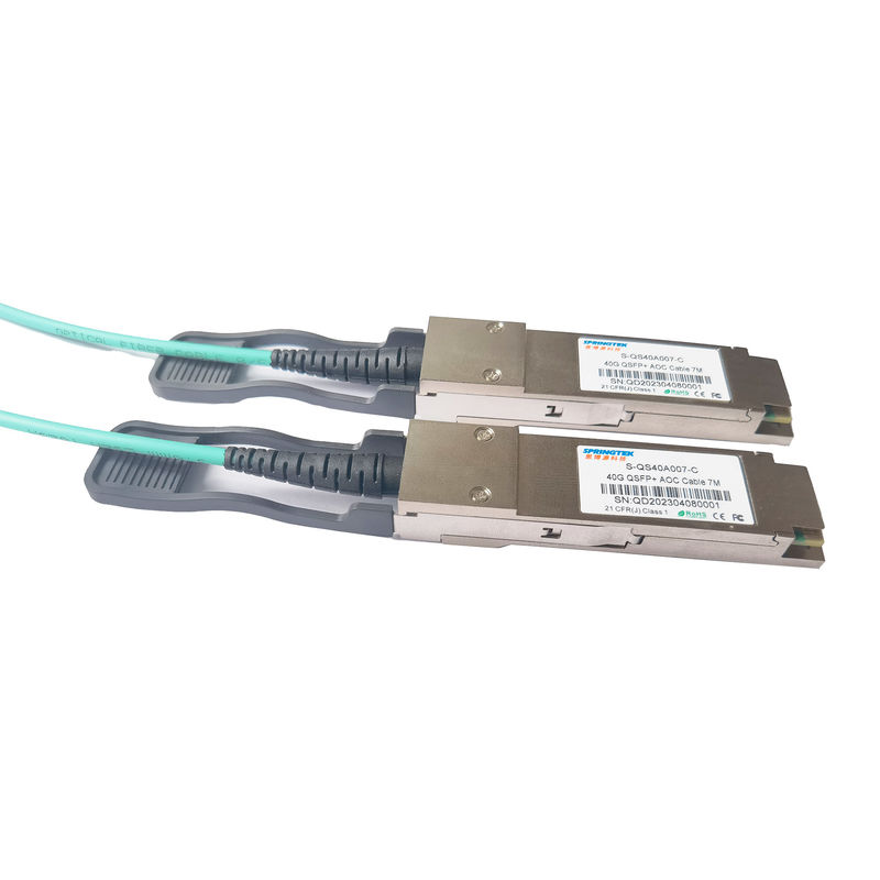 40G QSFP+ Ke QSFP+ AOC Kabel Optik Aktif 7M Kompatibel Arista Alcatel Avaya Nokia