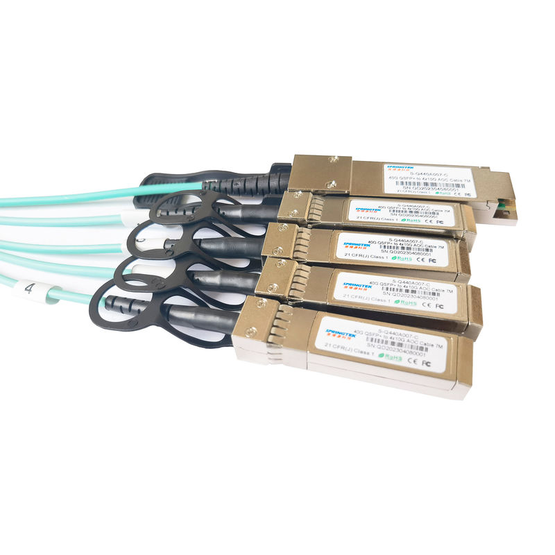 40g Qsfp + Ke 4x10g Sfp + Kabel Breakout Aoc 7m Ddm Om3 Fiber Transceiver Optik Aktif 850nm Sfp Kabel Aoc
